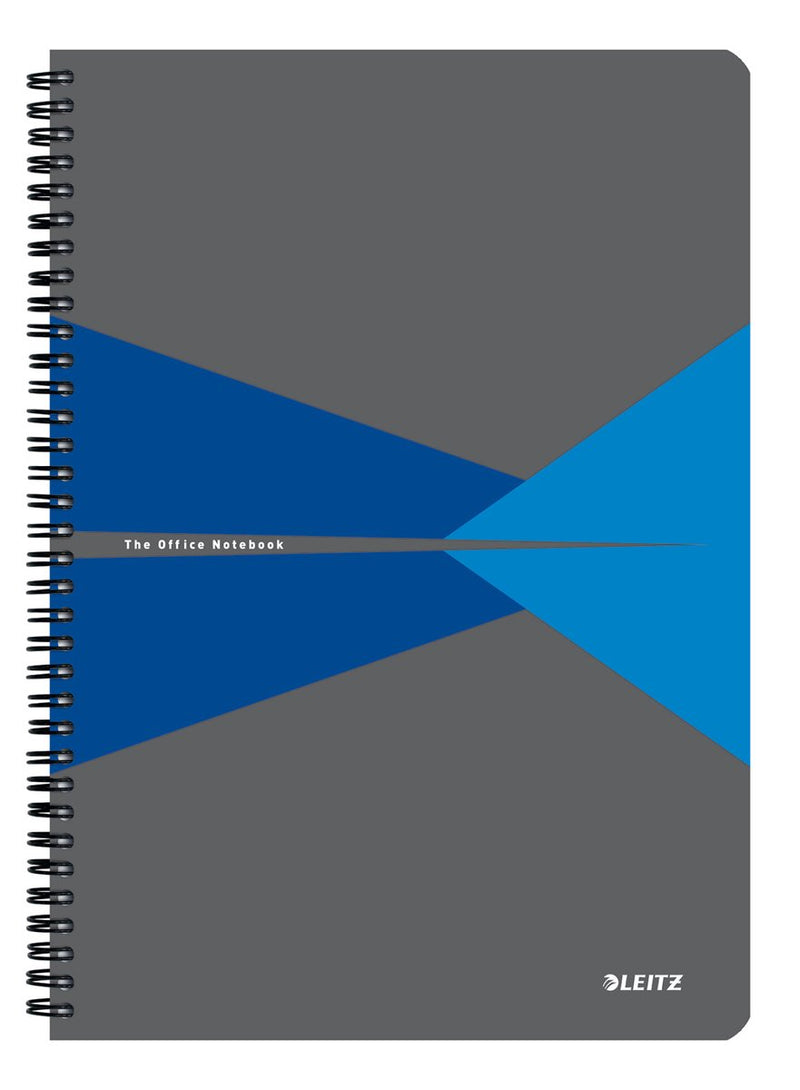 Leitz office notitieboek a4 gelijnd - met pp omslag - 80 grams papier - blauw