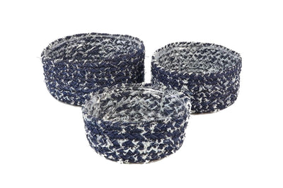 HBx natural living basket jeans set de 3 piezas