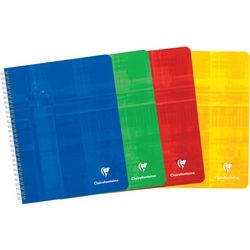 Escritura en espiral clairefontaine 885 cartulina 90g m2 16,5x21cm rayado 180 páginas
