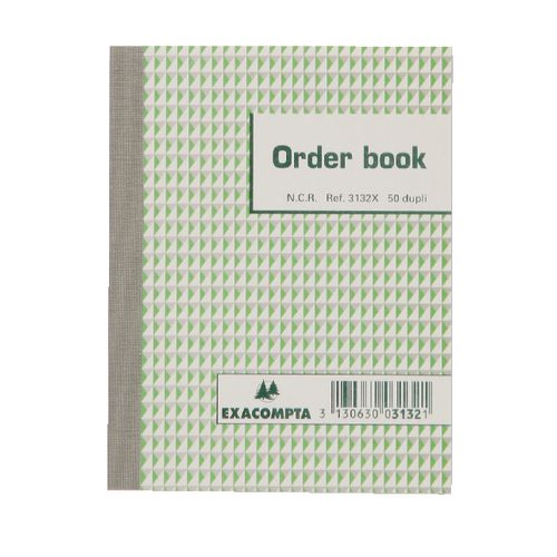 Libretto ordini exacompta 3132x 10x13,5 non stampato a righe duplicato autocopiante nl fr
