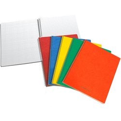 Collegeblok 60g m2 16,5x21cm geruit 5x5mm sterk spirraal 30blz 15vel
