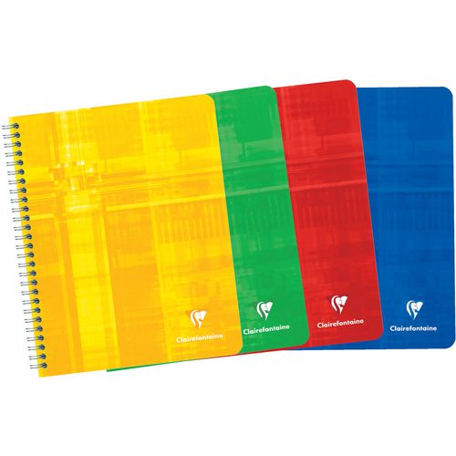 Escritura espiral clairefontaine 884 cartulina 90g m2 16,5x21cm cuadros 5x5mm 180 páginas
