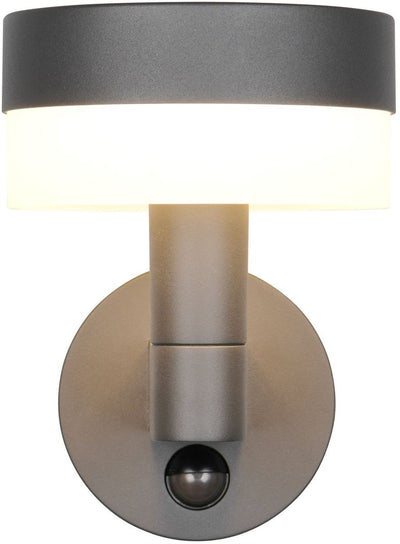 Trio mackenzie - lámpara de pared - antracita - incl. 1x SMD 8 W - sensor de movimiento - montaje en pared - no apto para regulador externo - no regulable - iluminación exterior - ip54