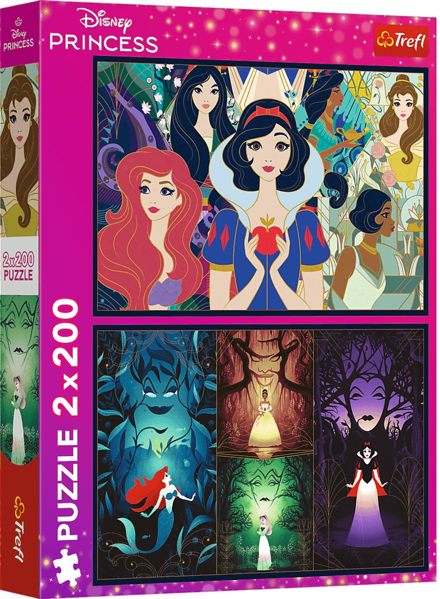 Puzzle Trefl principessa disney - 2x200 pezzi - principesse incantevoli.