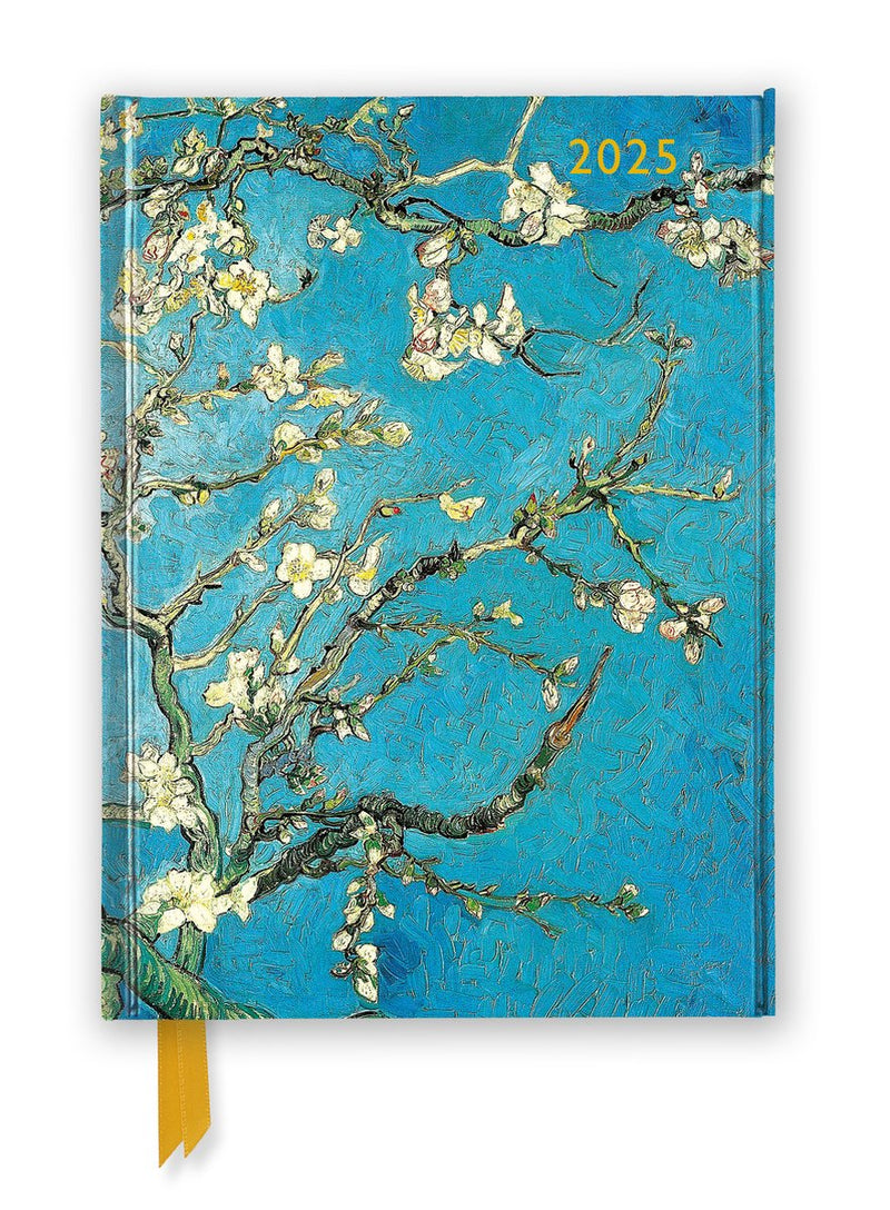 Vincent van gogh : almond blossom 2025 luxury diary planner - page to view with notes
