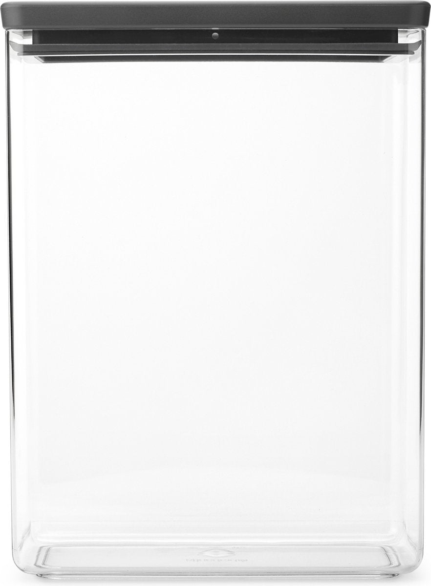 Brabantia bote de almacenamiento sabroso+ - apilable - 5,4 l - gris oscuro