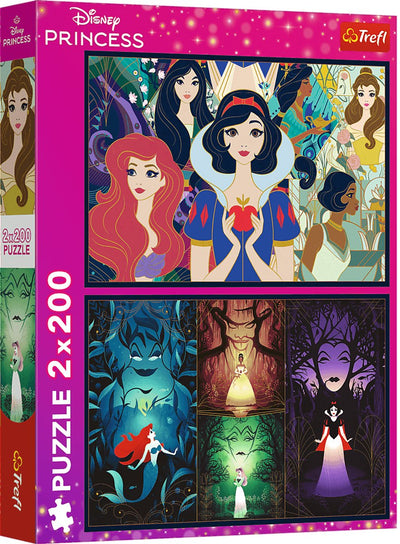 Trefl puzzle princesas disney - 2x200 piezas - princesas encantadoras.