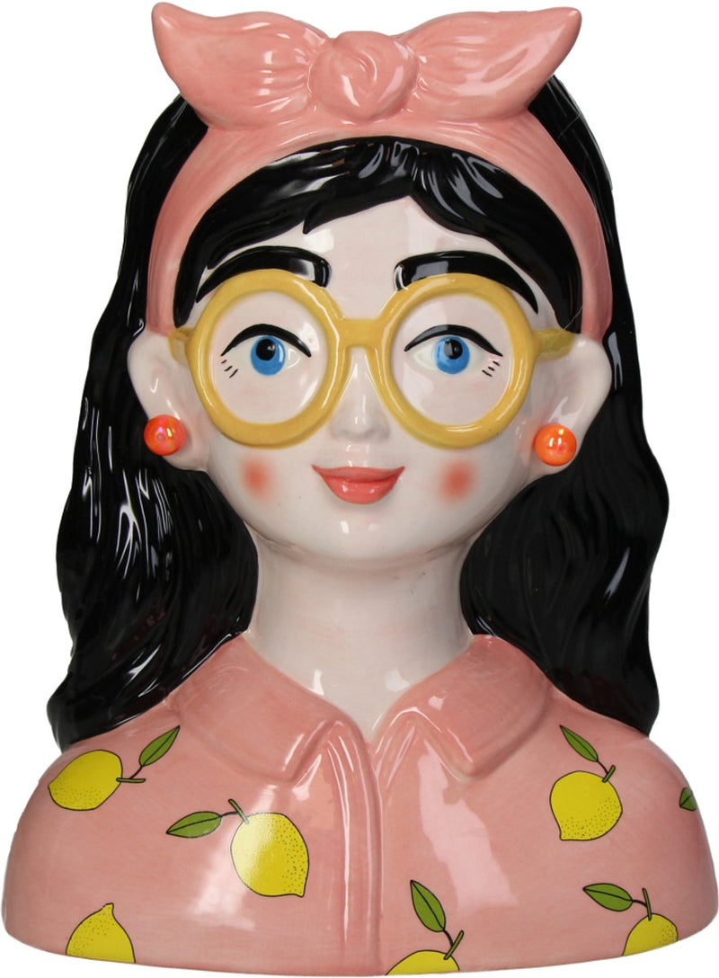Jarrón colección HD niña cerámica 21,3x14,5x27,1cm