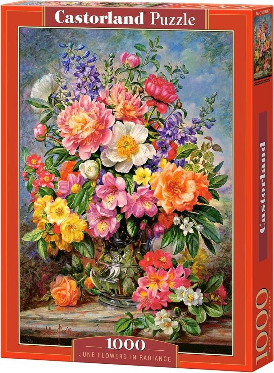 Selecta puzle castorland flores de junio en resplandor, 1000 uds.