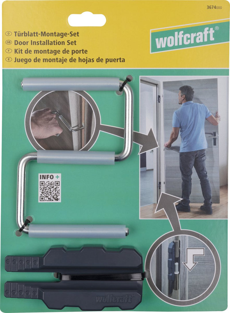 Kit de montaje Wolfcraft | hoja de puerta | 3 piezas | 1 juego - 3674000