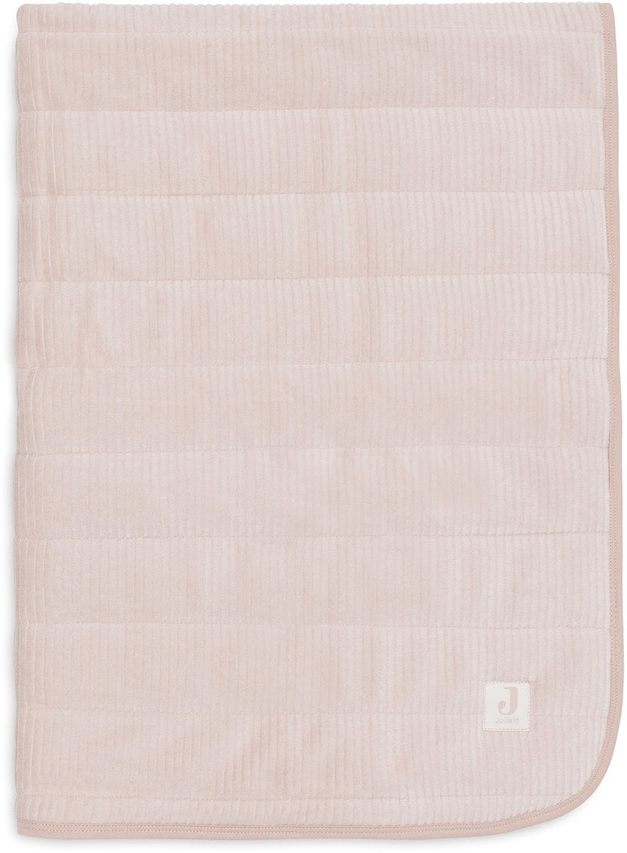 Coperta per culla Jollein - 75x100 cm - coste in velluto - rosa canina