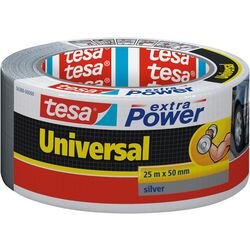Tesa textieltape extra power universeel ducttape sterke grip veelzijdig plakband – grijs 25m x 50mm