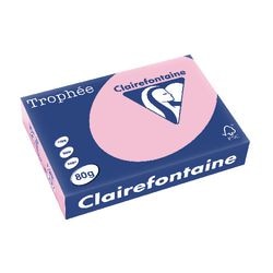 Trophee clairefontaine di carta colorata 1973 80 g m2 a4 rosa pastello
