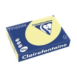 Papel clairefontaine 1977 80g m2 a4 amarillo canario pastel