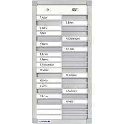 Tablero de asistencia 20 personas legamaster 12x2cm 26x54cm