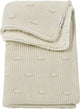 Coperta per culla Meyco Baby Knots Teddy - Sabbia Morbida - 75x100 cm - 2.0 tog
