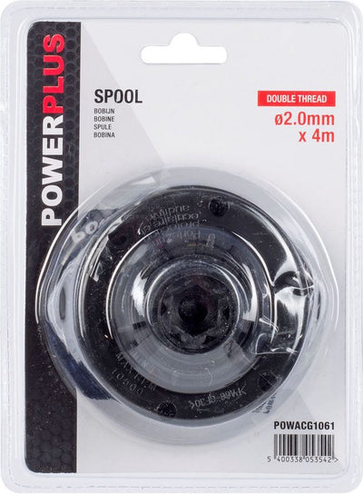 Bobina de alambre Powerplus para desbrozadora (2 piezas)