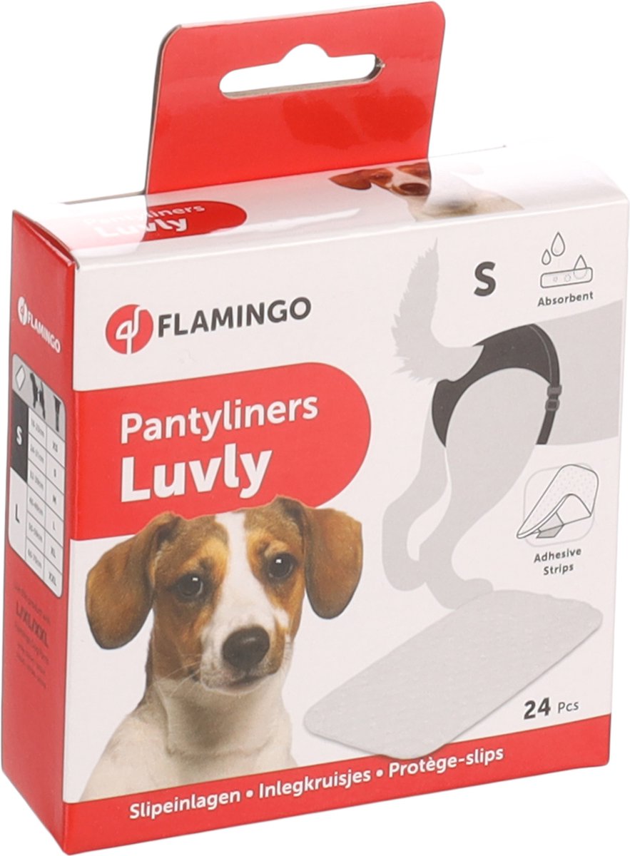 Salvaslip Flamingo per cani – Pantaloni termici per cani – Luvly White S – 24 pezzi – Per il massimo comfort quando fa caldo