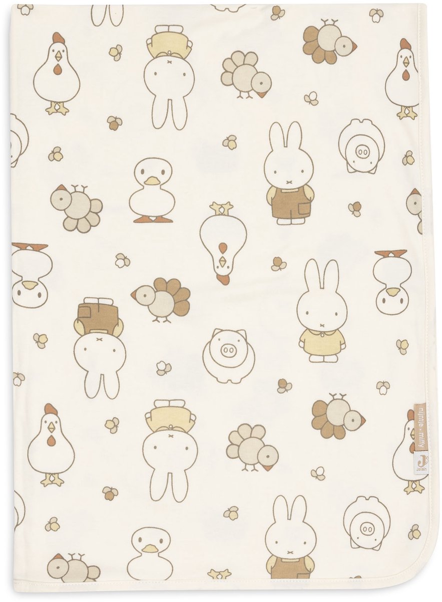 Manta para bebé Jollein - 75x100cm - jersey - miffy family farm