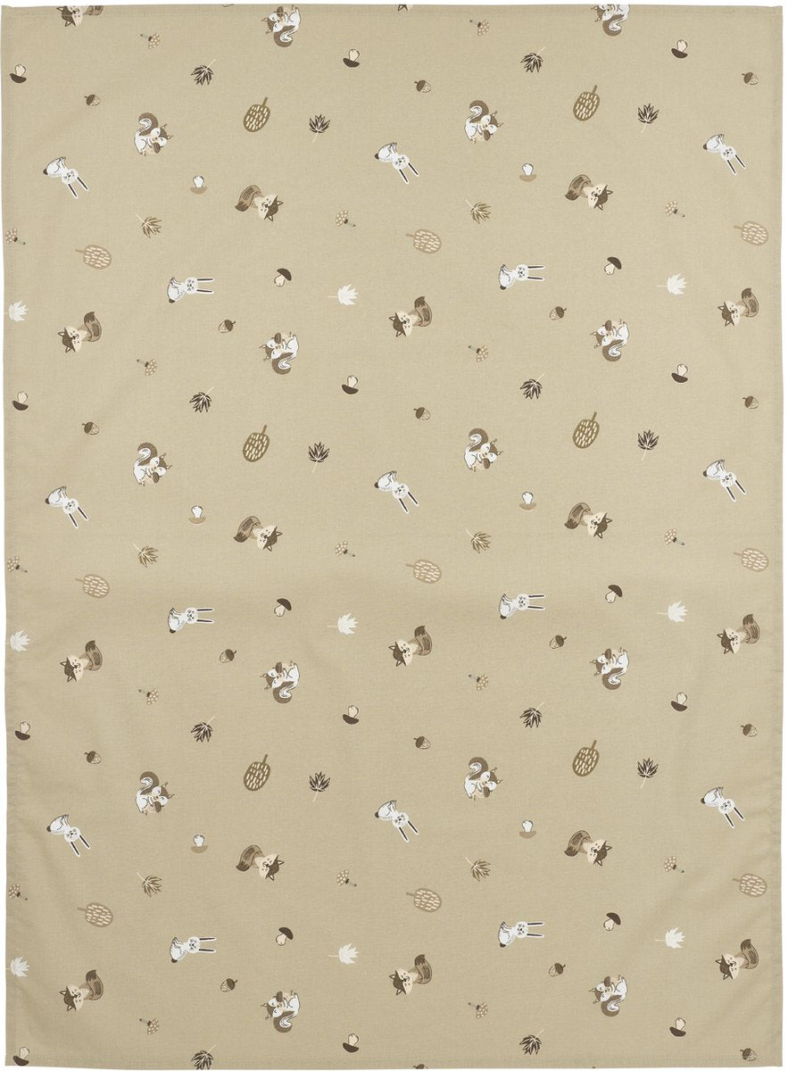 Meyco baby forest animals ledikant laken - sand - 100x150cm - 0.3 tog