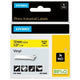 Dymo rhino industriële vinyl labels | 12 mm x 5,5 m | zwarte afdruk op geel | zelfklevende labels voor rhino labelmanager labelprinters