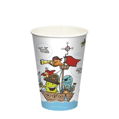 Bicchieri Papstar equipaggio pirata cartone 0,2l ø7x9,7cm