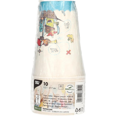 Bicchieri Papstar equipaggio pirata cartone 0,2l ø7x9,7cm