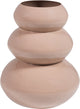 Vaso Woood Tera - metallo - rosa chiaro lucido - 35x28x28