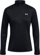 Sudadera deportiva para mujer Under Armour tech 1 2 zip solid blk - negro - blanco