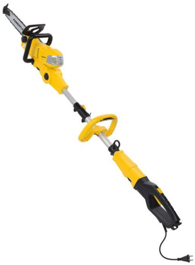 Motosierra eléctrica telescópica Powerplus POWXG1032 - sierra de podar 2 en 1 de 900 W, hoja de sierra de 30 cm, engrase automático de cadena y con espada, herramientas de jardín