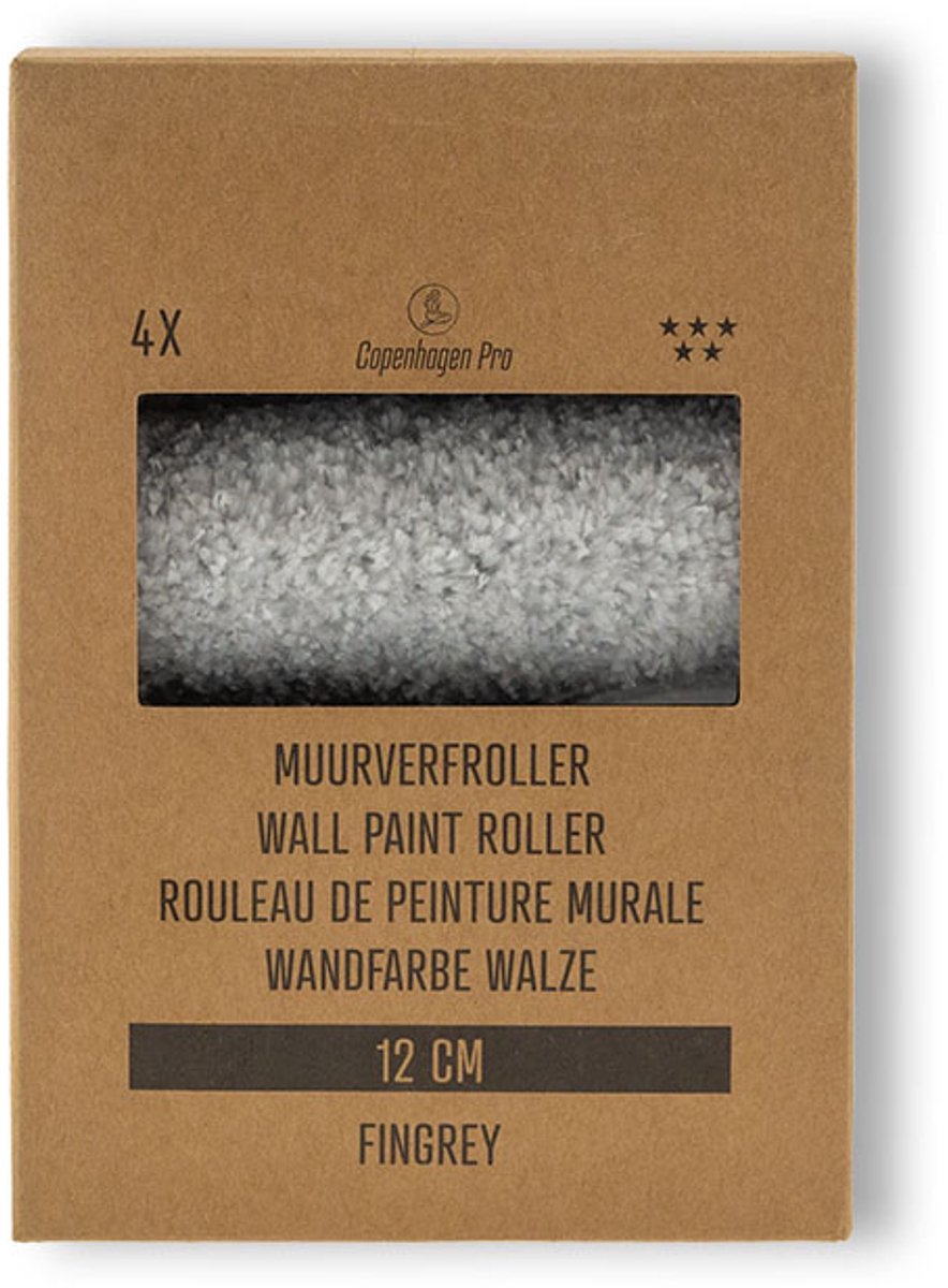 Rullo di vernice Copenhagen Pro - efficiente, professionale - fingrey - 10 cm di spessore 4 pezzi