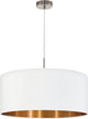 Eglo pasteri - hanglamp - 1 lichts - ø53 cm - nikkel-mat - wit - koper