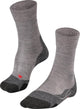 Falke tk2 melange anti-blaar dik wol functioneel materiaal wandelsokken dames grijs - maat 37-38