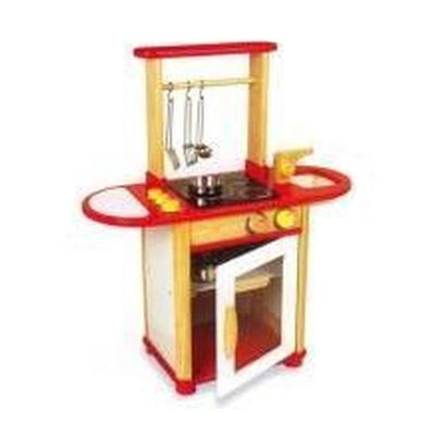 Pintoy Pintoy Wooden Kitchen Island rojo