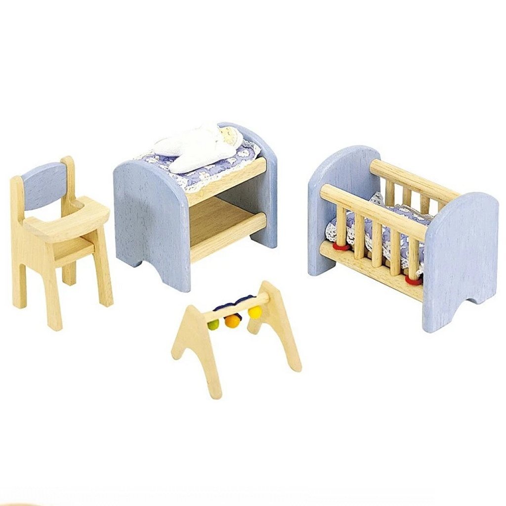 Pintoy Pintoy Blue Baby Room para Dollhouse