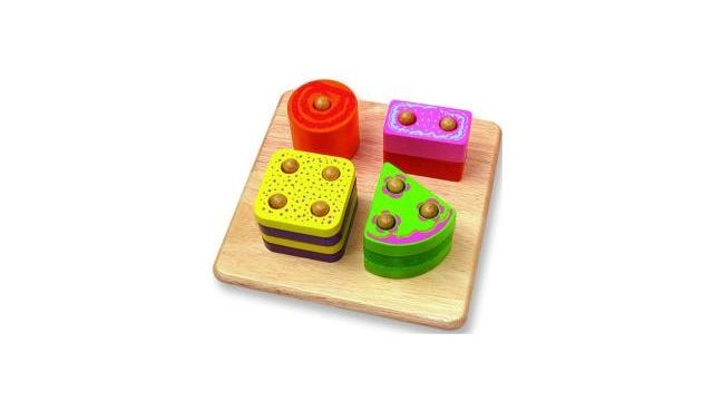 Pintoy Pintoy Wooden Tel and Form Puzzle