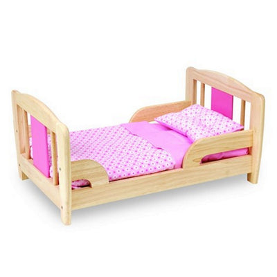 Pintoy PtinToy P07541 Poppenbed de madera grande 53 cm