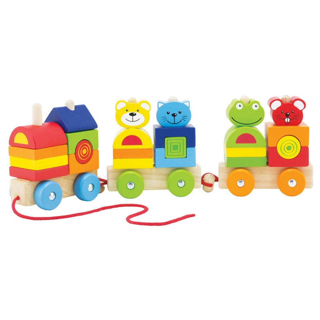 Pintoy pintoy 4 amici blocchi di legno treno