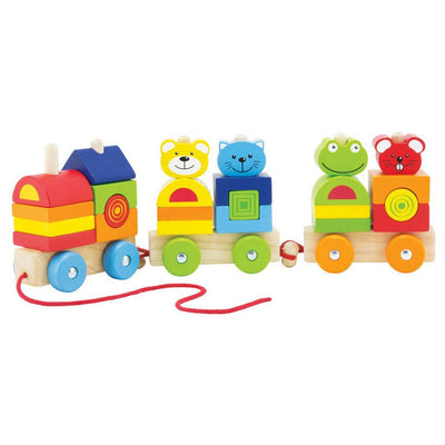 Pintoy 4 friends houten blokken trein