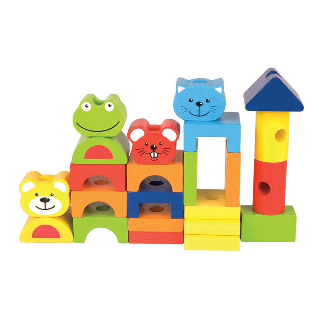 Pintoy pintoy 4 amici blocchi di legno treno