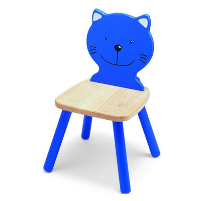 Pintoy pintoy p99231 silla de madera gato azul