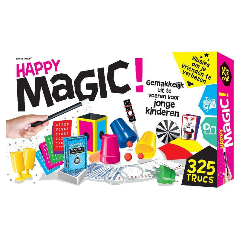 Giocattoli da panky Hanky ​​Happy Magic Set con 325 trucchi
