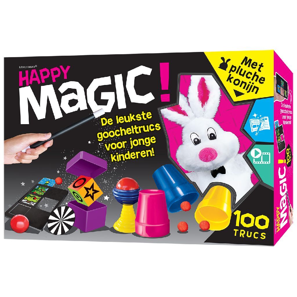 Hanky ​​Panky Toys Happy 100 Tricks + Plush Rabbit