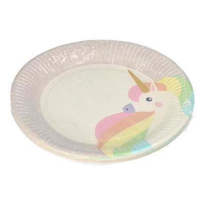 Piatti Papstar cartone unicorno ø23cm 10 pz