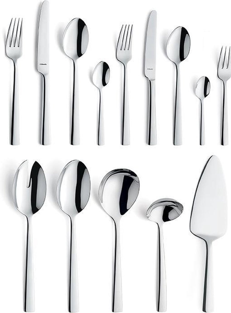 Amefa moderno - set posate - 60 pezzi - 6 persone - color argento