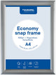 Cornice a clic Europel Economy – cornice per poster – A4 – 21 x 29,7 cm – 25 mm – alluminio – argento