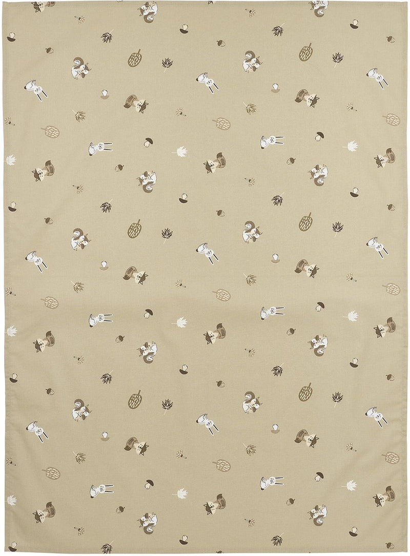 Lenzuolo per culla Meyco baby animali della foresta - sabbia - 75x100 cm - 0,3 tog