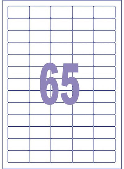 Kangaro label - inkjet laser copy - 38.1x21.2mm - box of 25 sheets - 65 stickers per sheet - k-3821-25