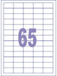 Kangaro label - inkjet laser copy - 38.1x21.2mm - box of 25 sheets - 65 stickers per sheet - k-3821-25