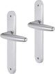 Maniglia per porta Impresso - cambridge - per interni - scudo ovale con viti - alluminio - 2 pezzi